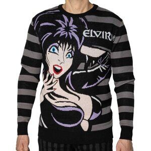Unisex Elvira Striped Sweater 100% Cotton Knit S-M-L-XL-2XL-3XL NWT